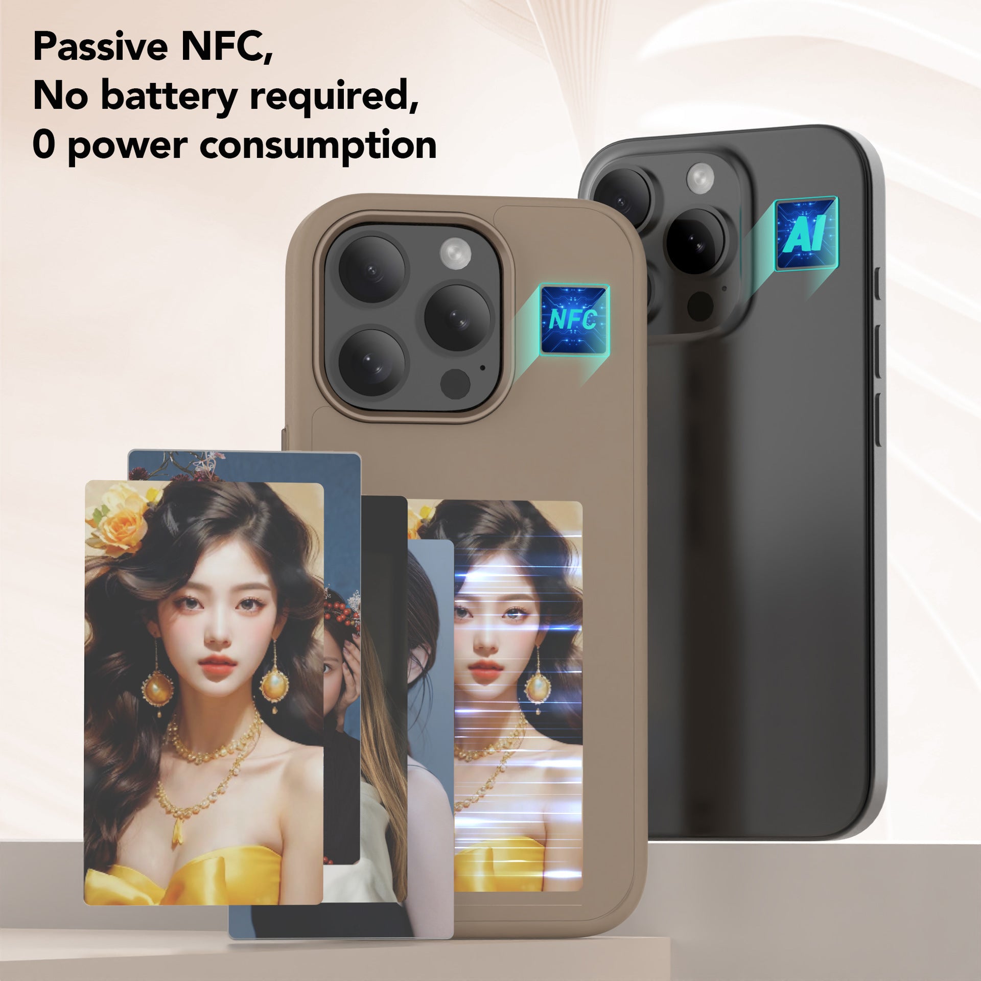 Smart E-ink Screen Phone Case NFC Color Projection Screen