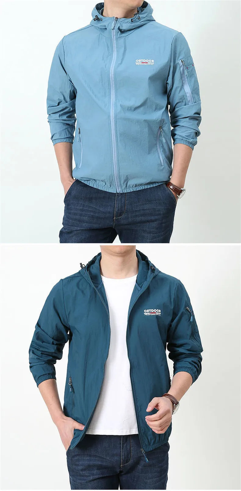 Thin Jacket Men Summer Outdoor Quick Dry Sun-Protective Jacket