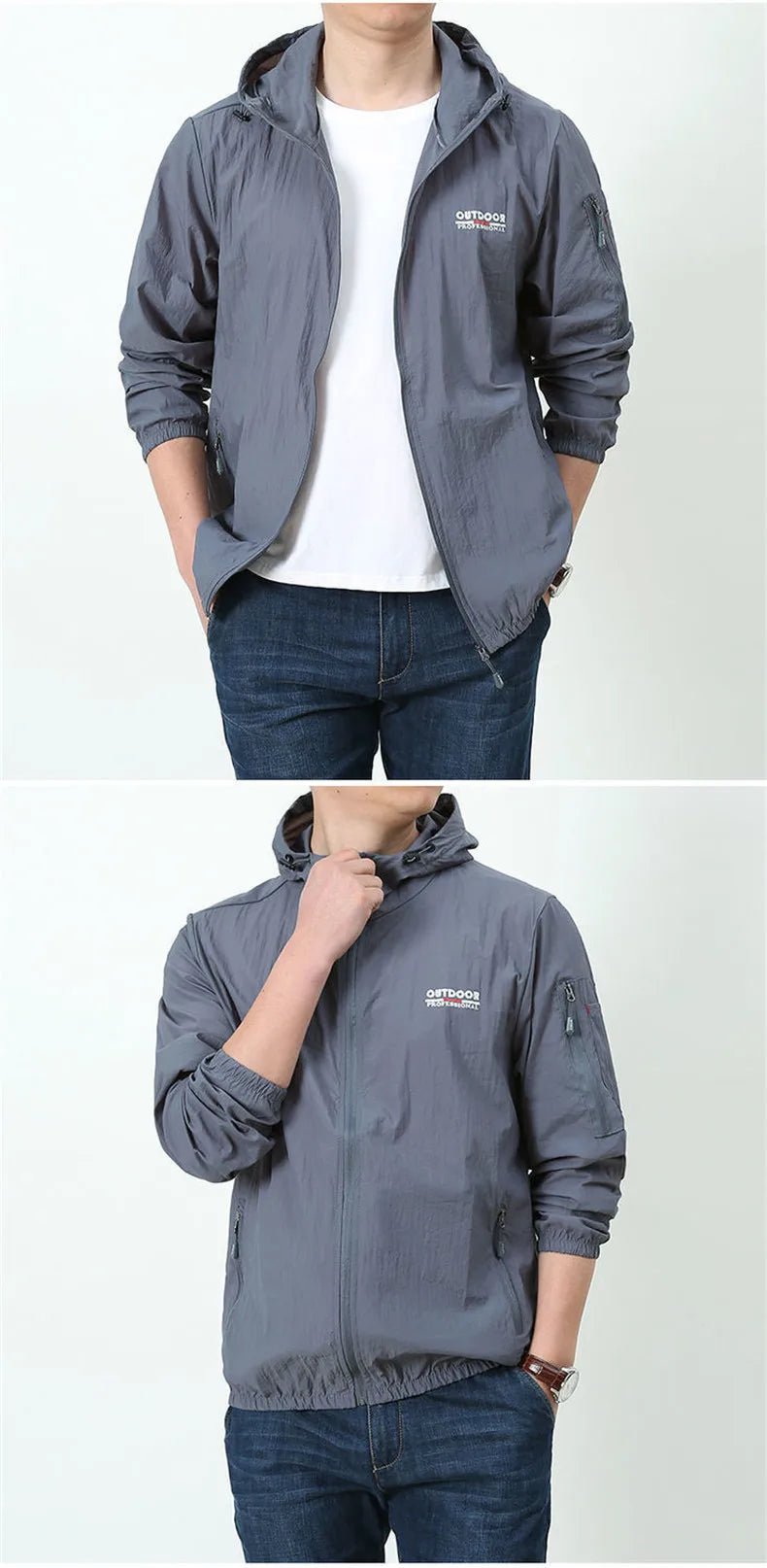 Thin Jacket Men Summer Outdoor Quick Dry Sun-Protective Jacket