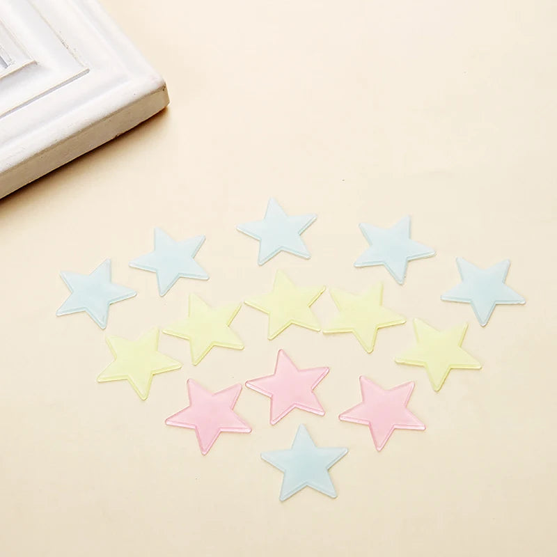 100Pcs Luminous Wall Stickers Glow In The Dark Stars Stickers For Kids Baby Room