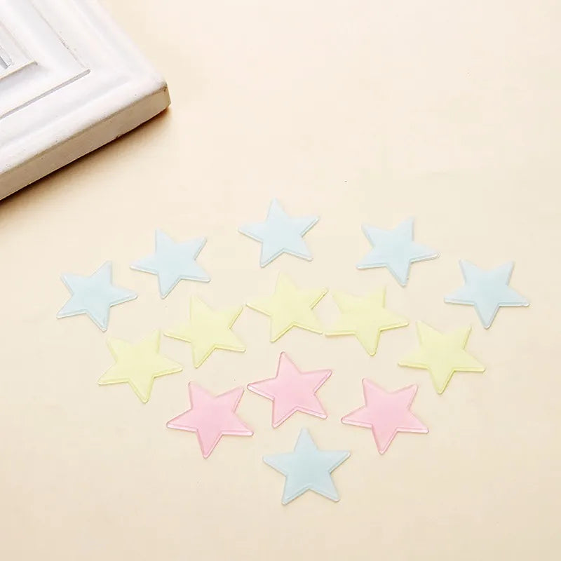 100Pcs Luminous Wall Stickers Glow In The Dark Stars Stickers For Kids Baby Room