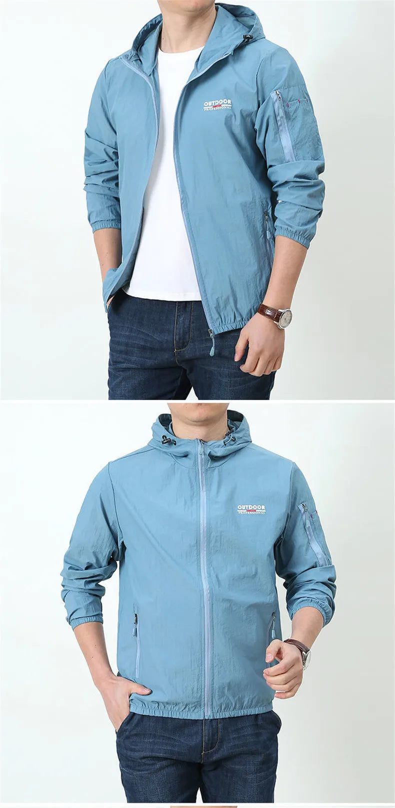 Thin Jacket Men Summer Outdoor Quick Dry Sun-Protective Jacket