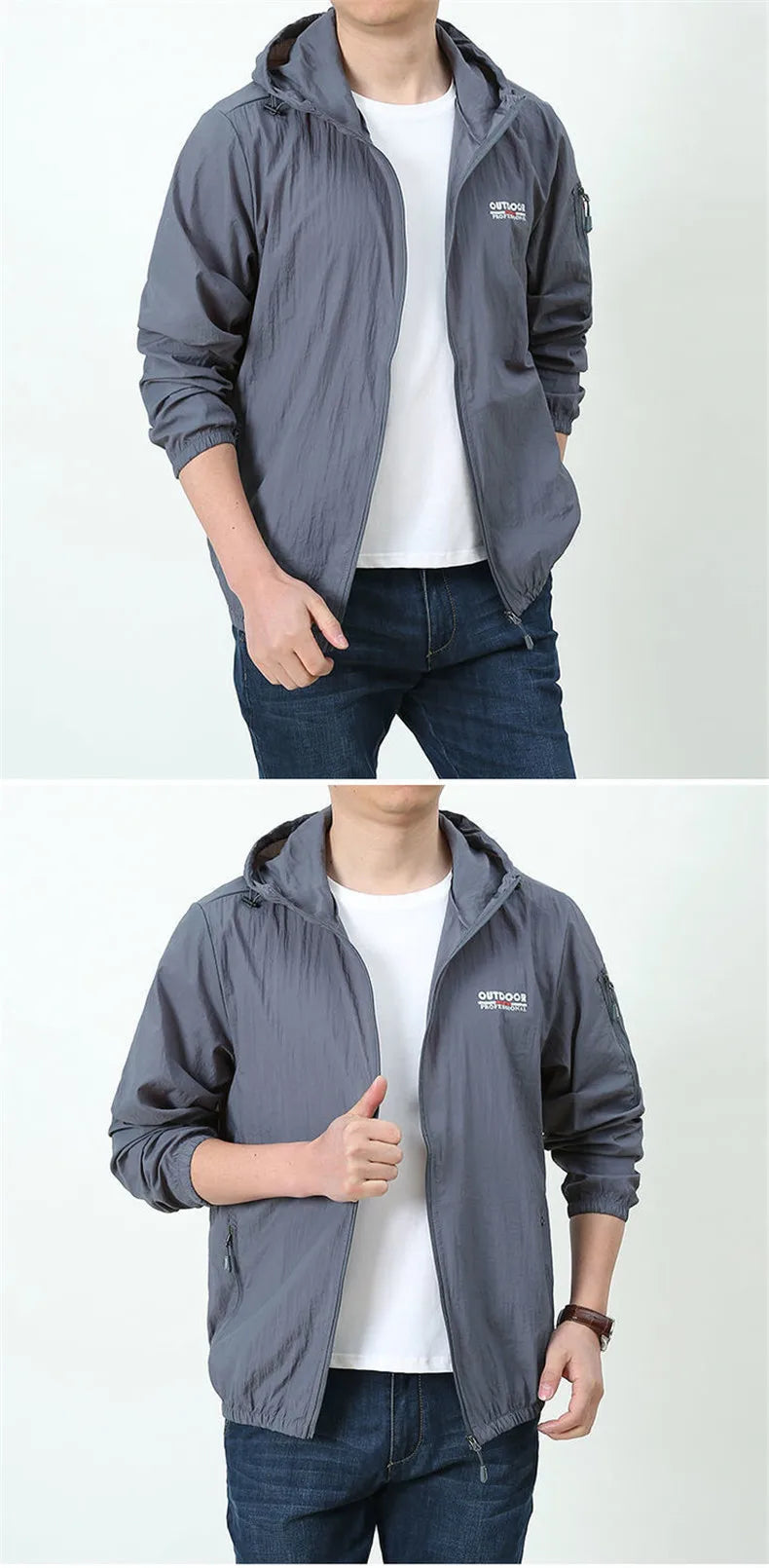 Thin Jacket Men Summer Outdoor Quick Dry Sun-Protective Jacket