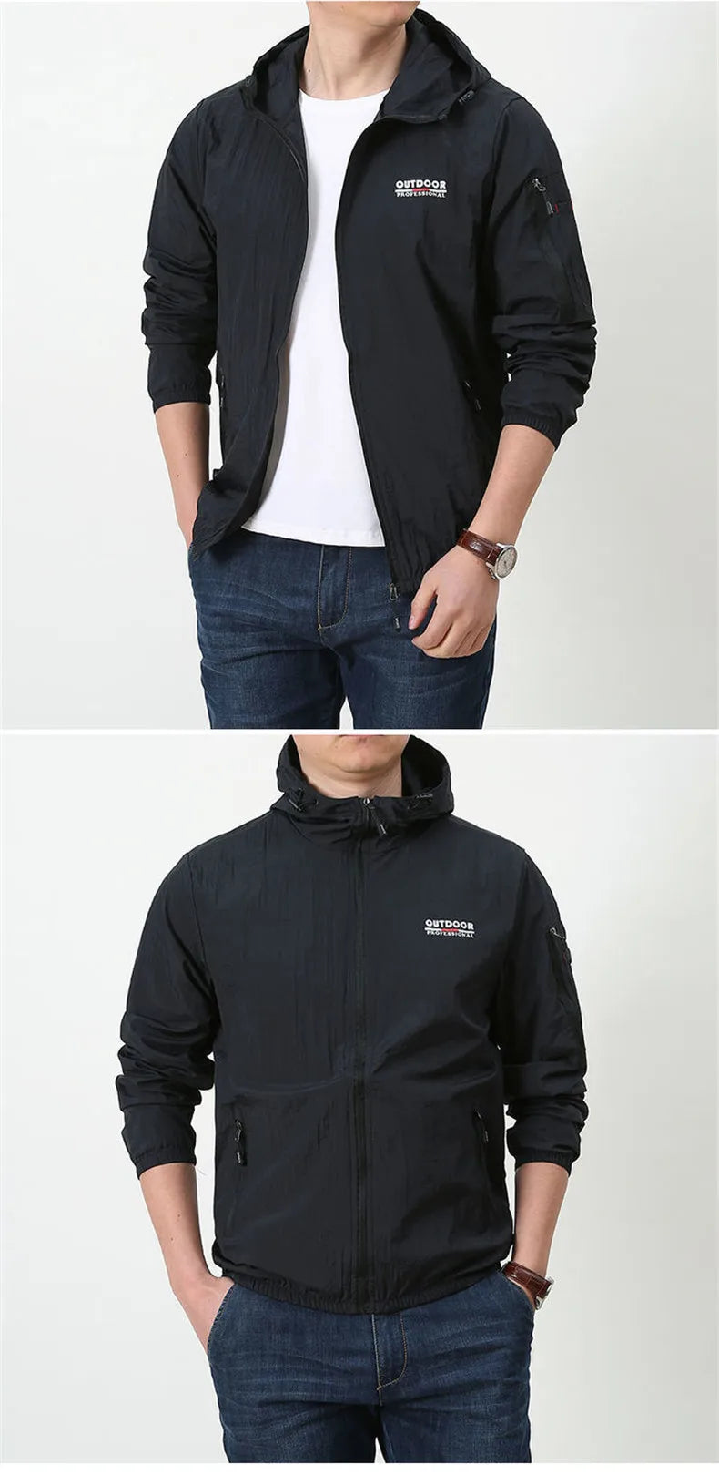 Thin Jacket Men Summer Outdoor Quick Dry Sun-Protective Jacket