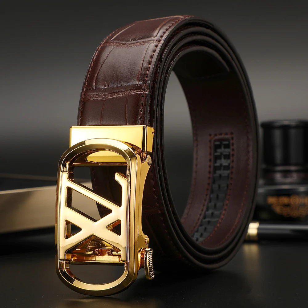 High Quality Metal Automatic Buckle Belt for Men jeans belt