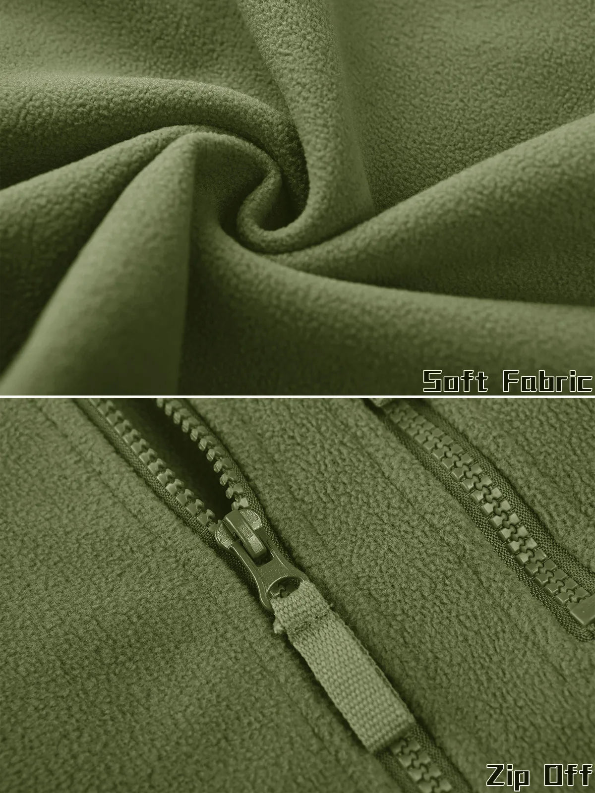 TACVASEN Men's Fleece Jacket Soft Warmth Windproof Full Zip Up Coat