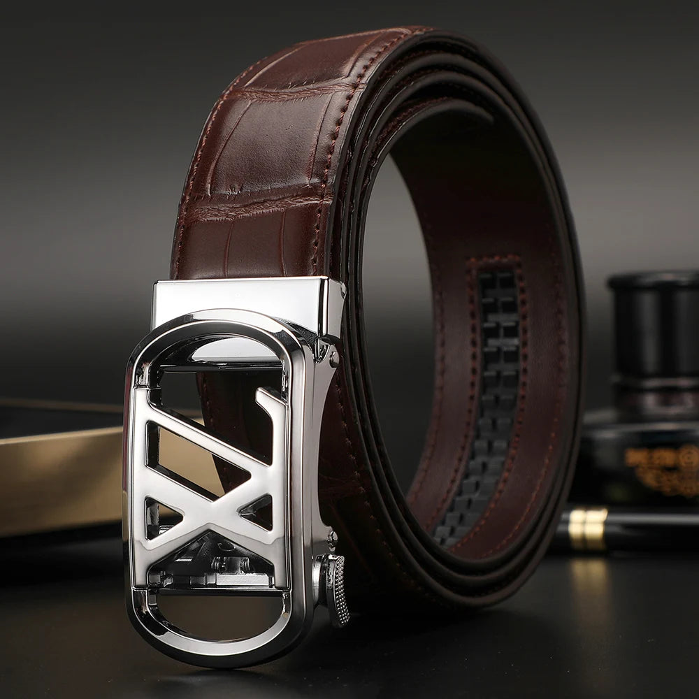 High Quality Metal Automatic Buckle Belt for Men jeans belt