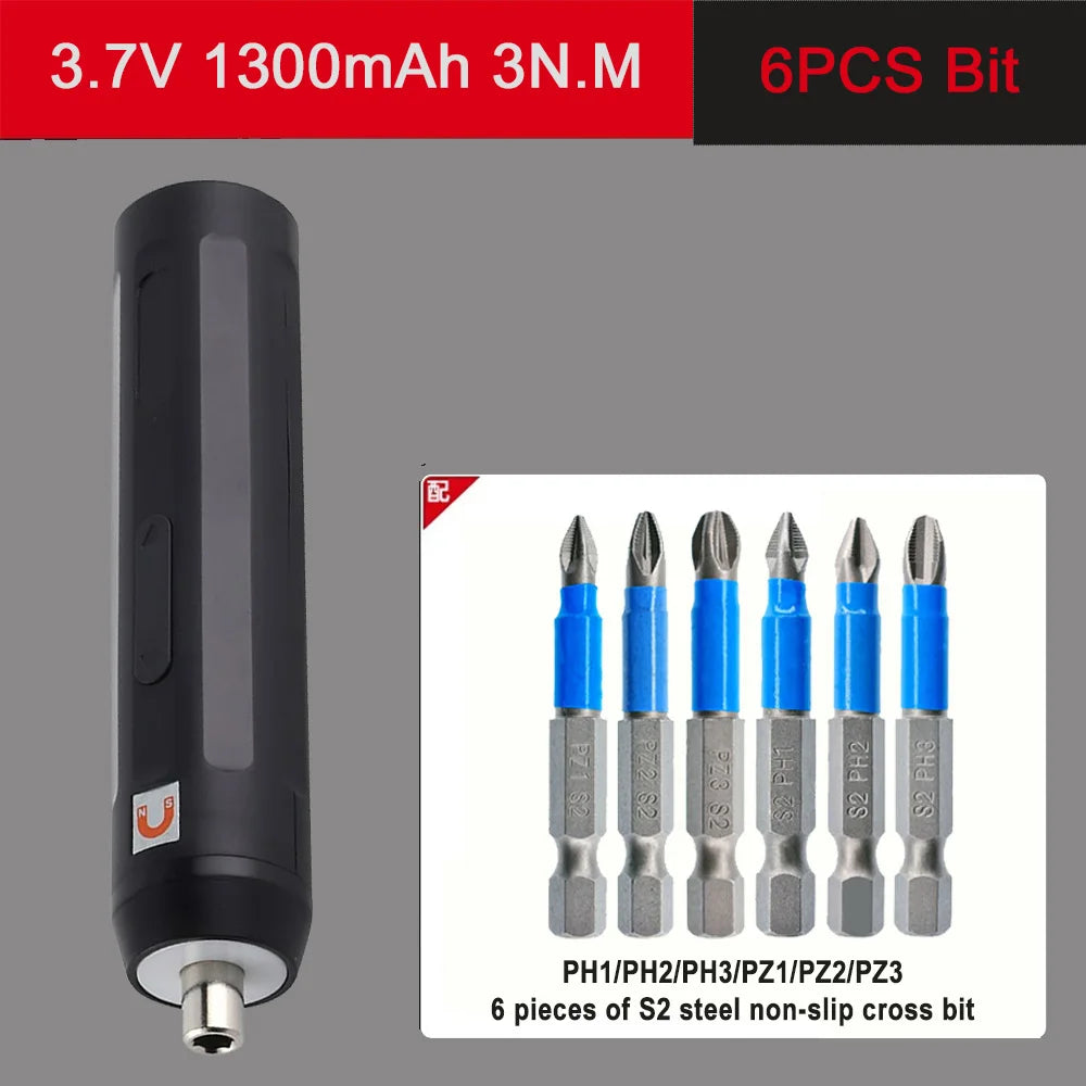3Nm 3.7V 250r/min Multifunctional Cordless Drill and Cordless Screwdriver 1300mAh Battery Electric Screwdrivers Power Tools Set
