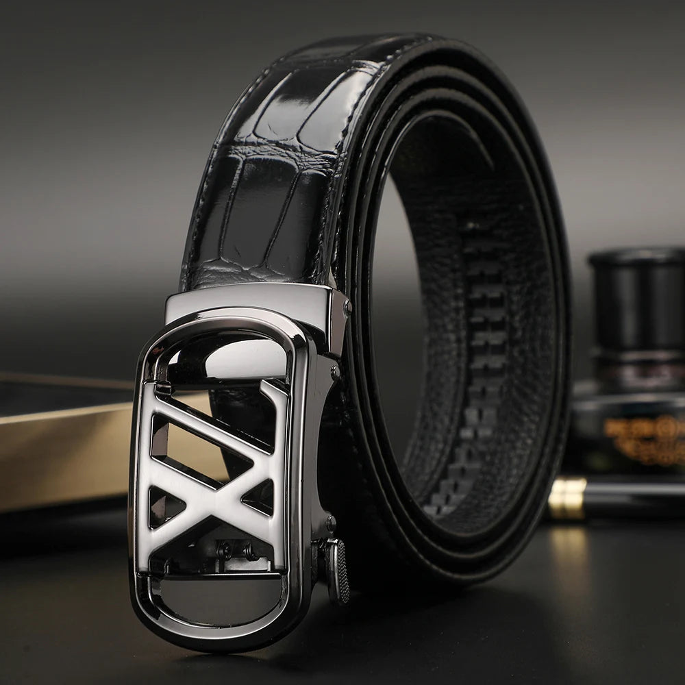 High Quality Metal Automatic Buckle Belt for Men jeans belt