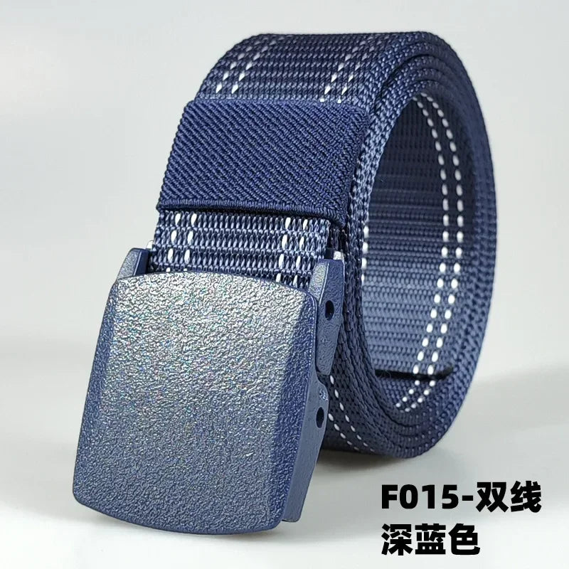 Automatic Buckle Light Comfortable Non-metal  Nylon Belt for Men