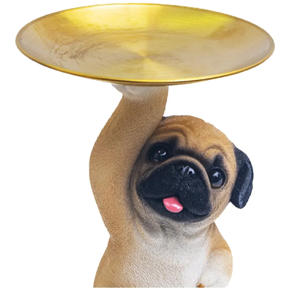 Cute Pug Dog Ornaments Resin Crafts Decorative Pug Dog Statue