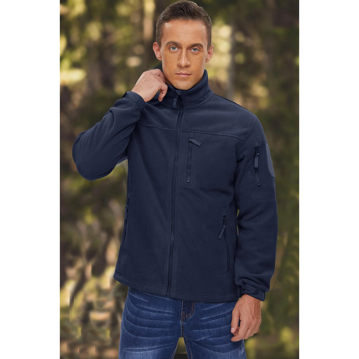 TACVASEN Men's Fleece Jacket Soft Warmth Windproof Full Zip Up Coat