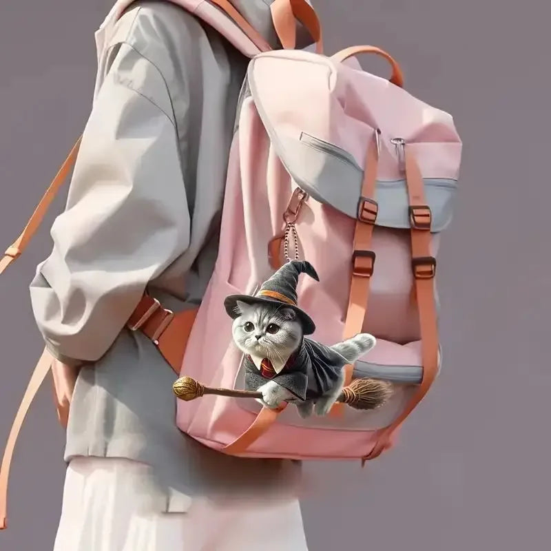 Acrylic Flat Magic Cat Cute Cartoon Party Decoration Backpack and Car Pendant To Give As A Gift To Friends New