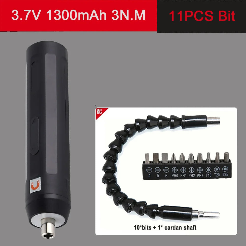 3Nm 3.7V 250r/min Multifunctional Cordless Drill and Cordless Screwdriver 1300mAh Battery Electric Screwdrivers Power Tools Set