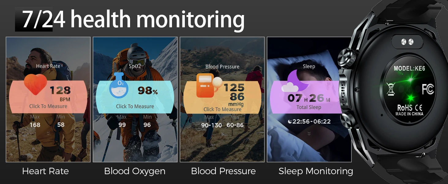 EIGIIS New Smart Watch KE6 1.43" AMOLED Display