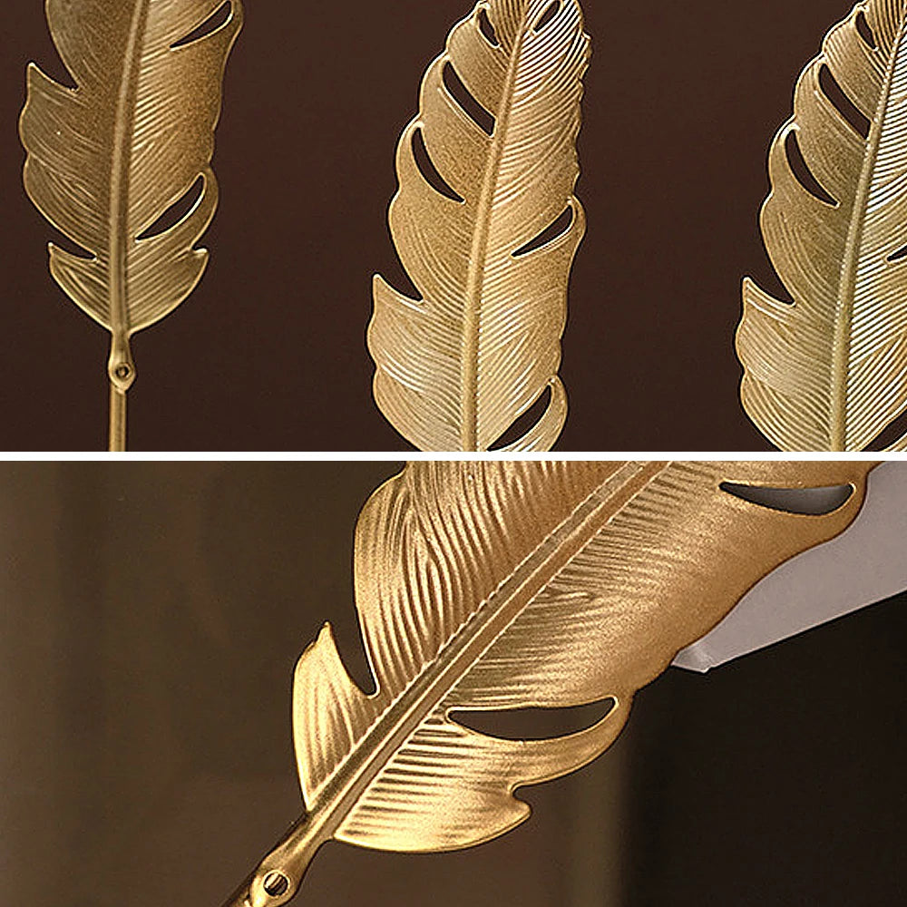Nordic Gold Ginkgo Leaf Crafts Leaves Sculpture Luxury Living Room Decor