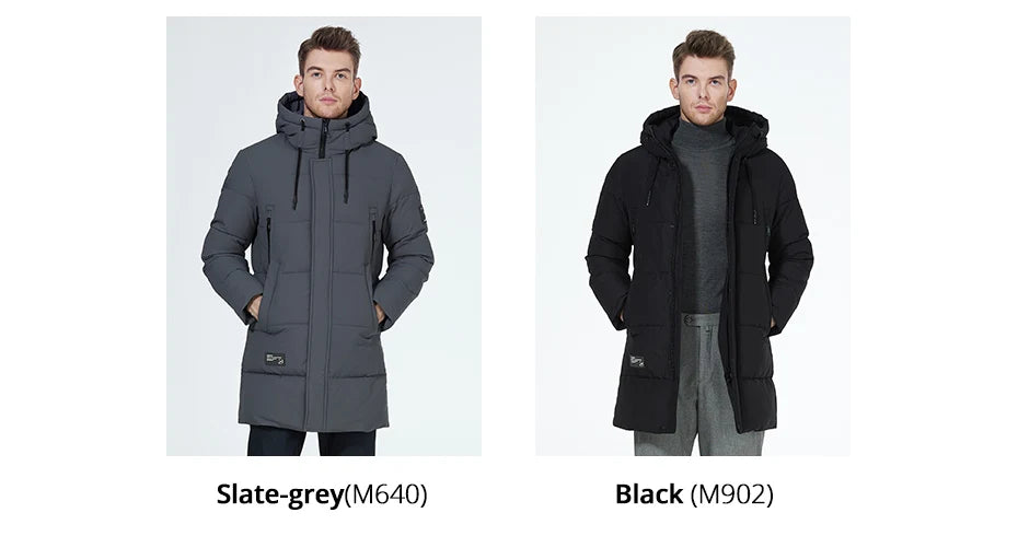 ICEbear winter jackets for men casual cotton coat mid-length Puffer parkas MWD3061D