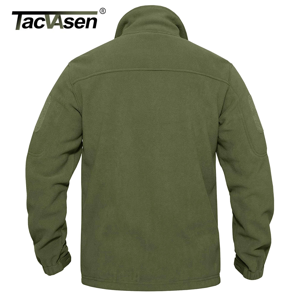 TACVASEN Men's Fleece Jacket Soft Warmth Windproof Full Zip Up Coat