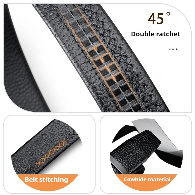 OYIFAN Men Belt Genuine Leather Belt for men Automatic belts