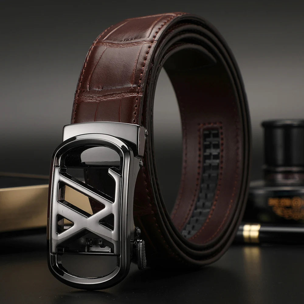 High Quality Metal Automatic Buckle Belt for Men jeans belt