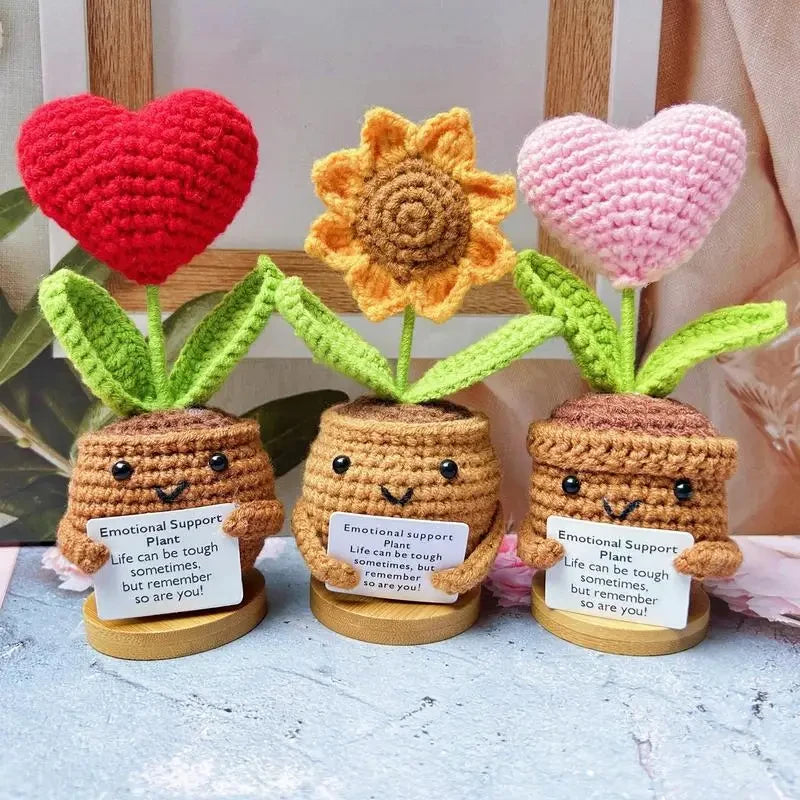 New Positive Energy Heart Flower Hand-woven Dolls