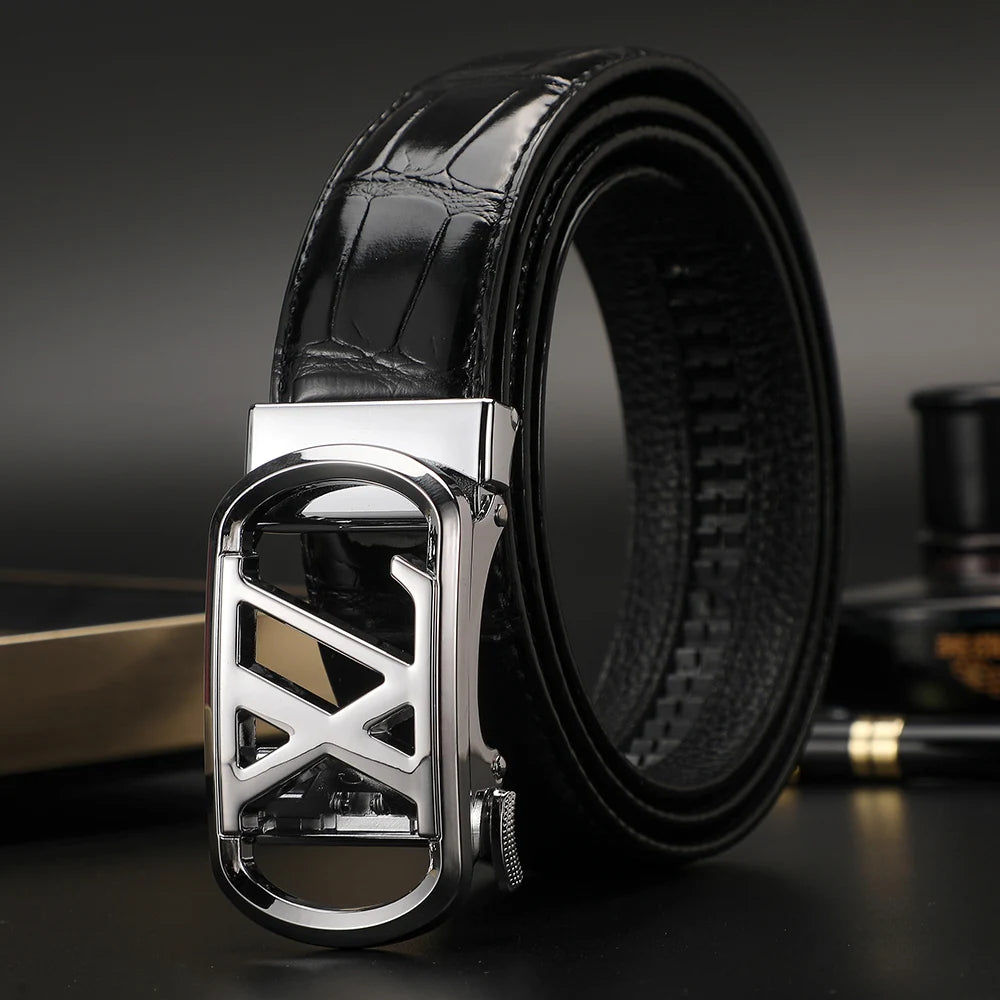 High Quality Metal Automatic Buckle Belt for Men jeans belt