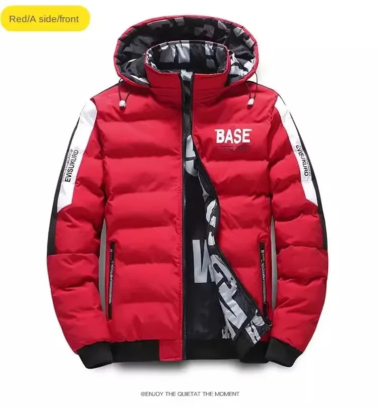 Men Autumn Winter Cotton Jacket Warm Comfortable Padded Thickened Down Jacket