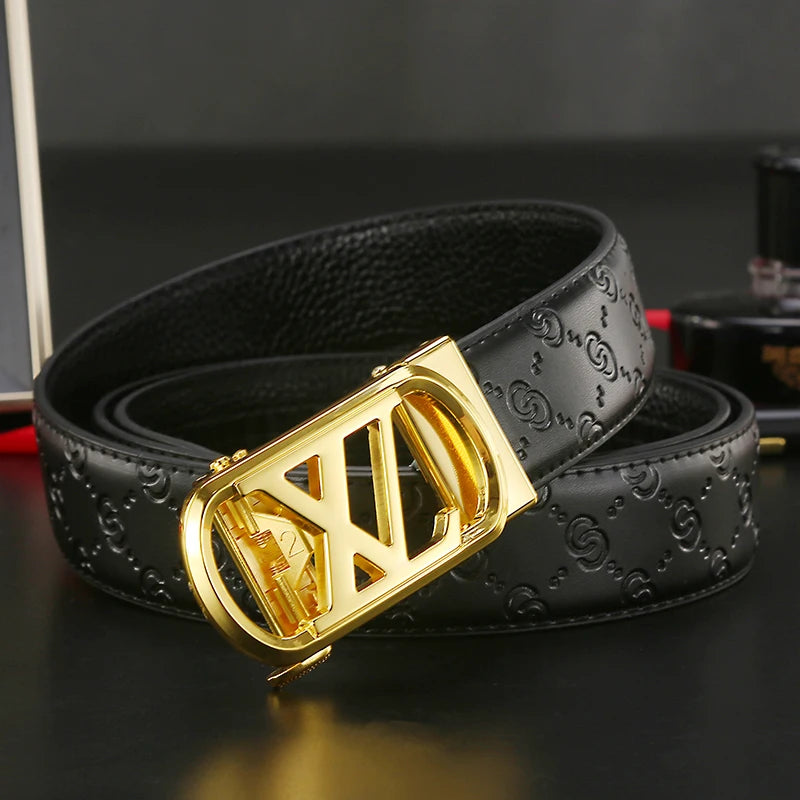 High Quality Metal Automatic Buckle Belt for Men jeans belt