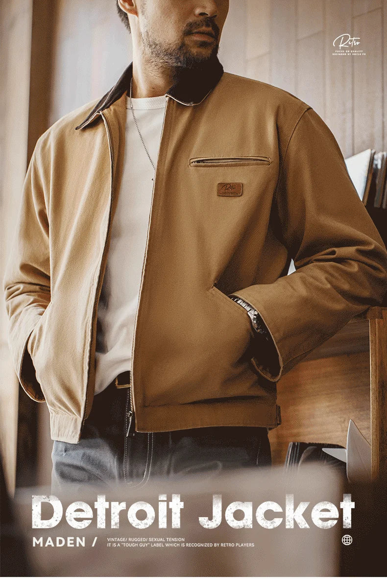 Meden Retro Canvas Detroit Hunting J001 Jacket with Heavyweight Cotton Pockets