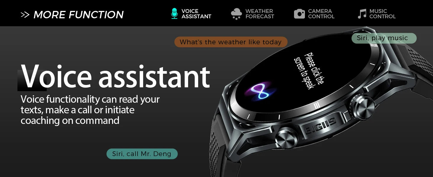 EIGIIS New Smart Watch KE6 1.43" AMOLED Display