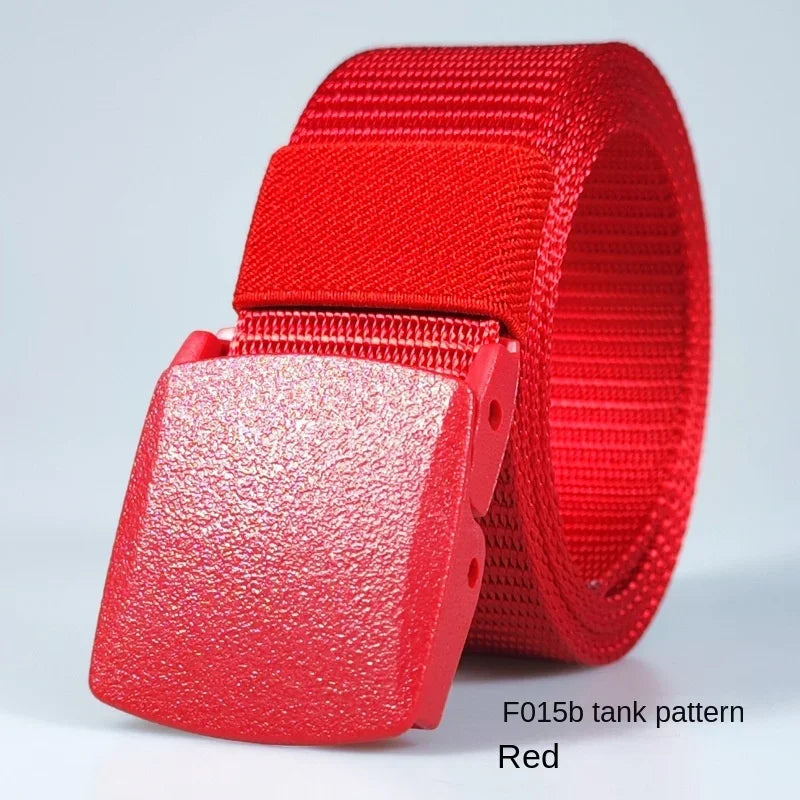 Automatic Buckle Light Comfortable Non-metal  Nylon Belt for Men