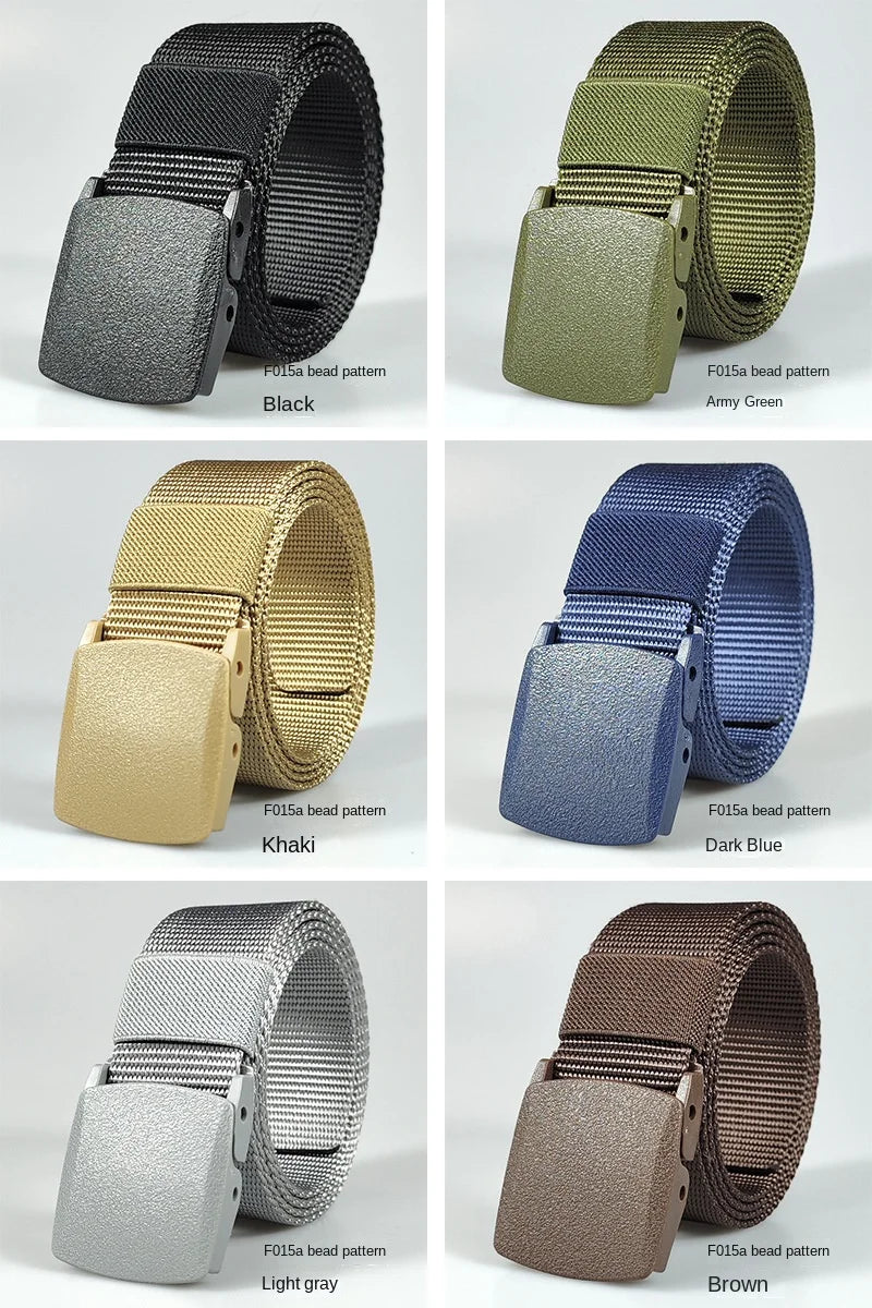 Automatic Buckle Light Comfortable Non-metal  Nylon Belt for Men