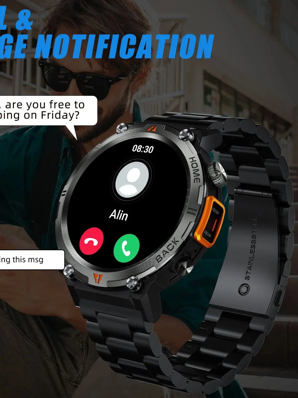 LaNikar KE3 Bluetooth Call Smart Watch