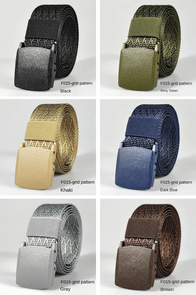Automatic Buckle Light Comfortable Non-metal  Nylon Belt for Men