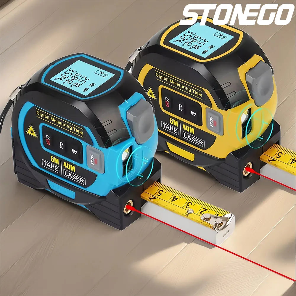 40/60M 3-in-1 Laser Tape Measure Meters Infrared Laser Distance Measuring Smart Energy Ruler High Precision Measuring Instrument