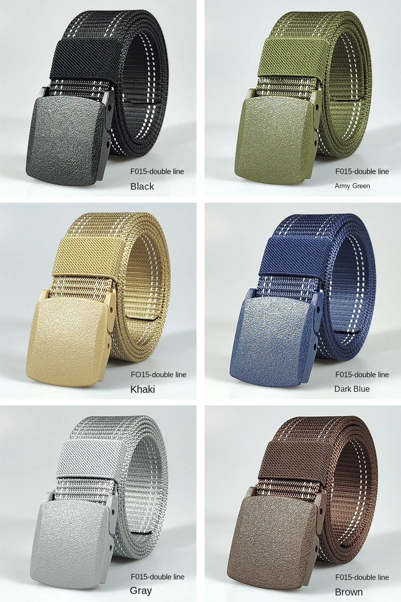Automatic Buckle Light Comfortable Non-metal  Nylon Belt for Men