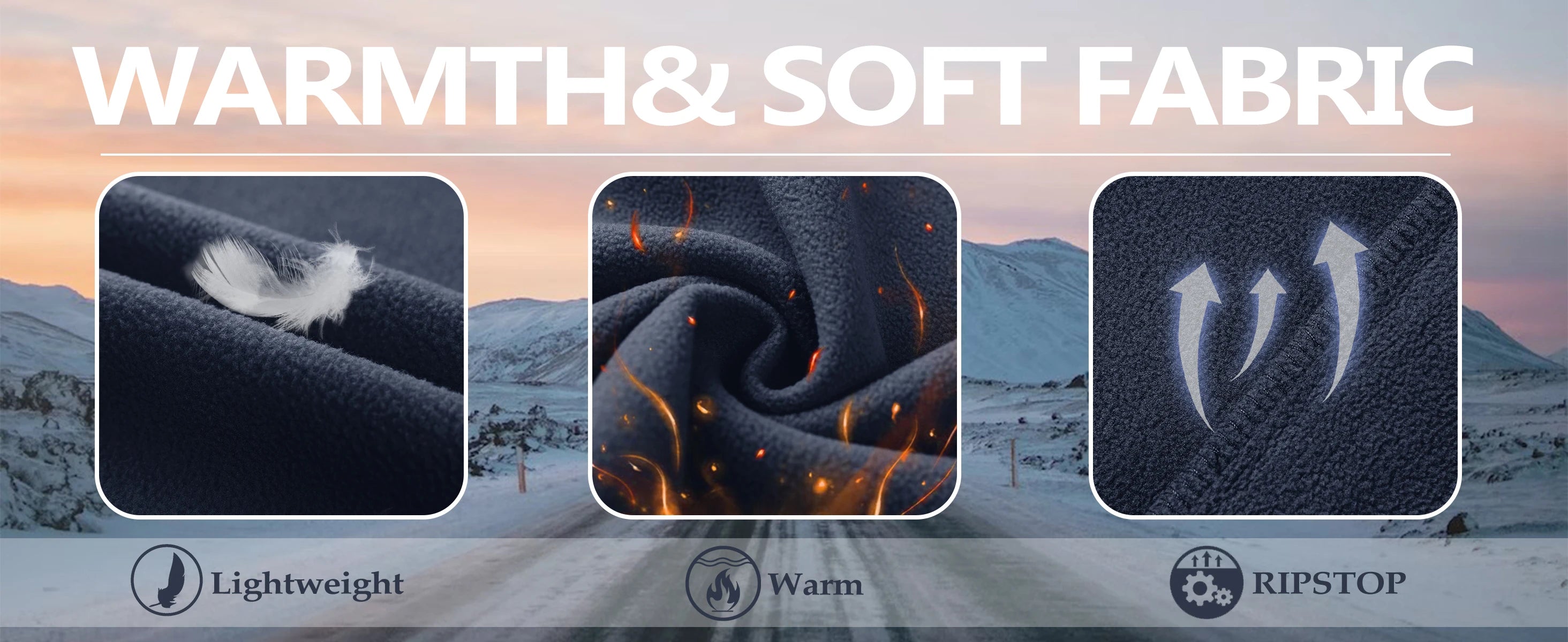 TACVASEN Men's Fleece Jacket Soft Warmth Windproof Full Zip Up Coat