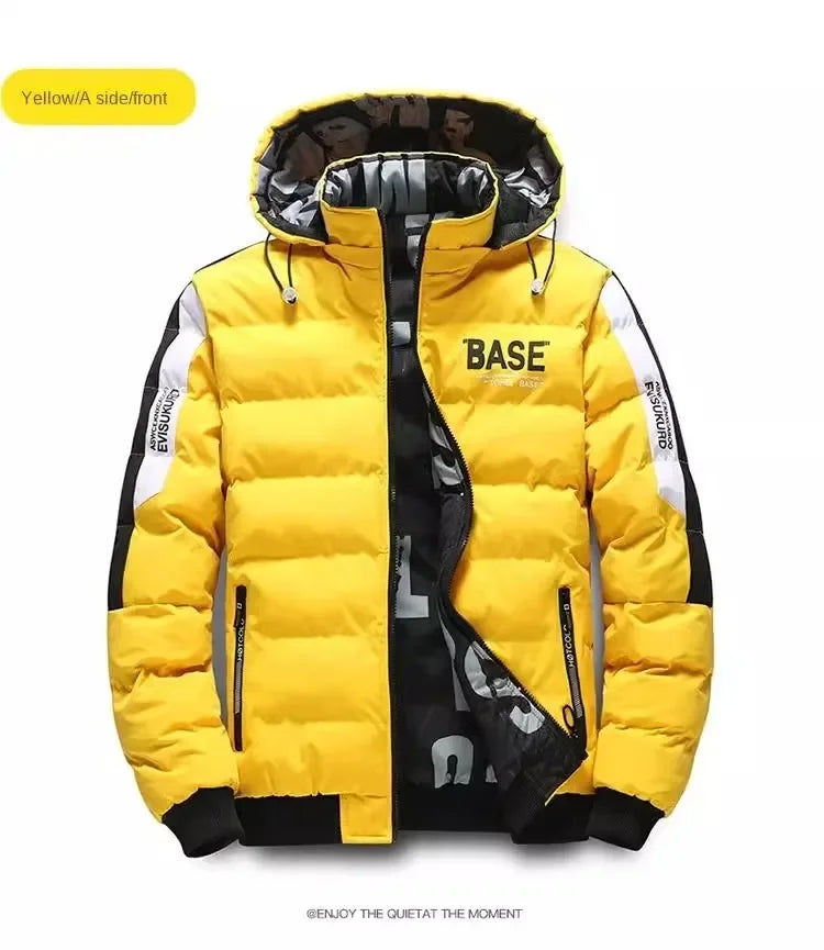 Men Autumn Winter Cotton Jacket Warm Comfortable Padded Thickened Down Jacket