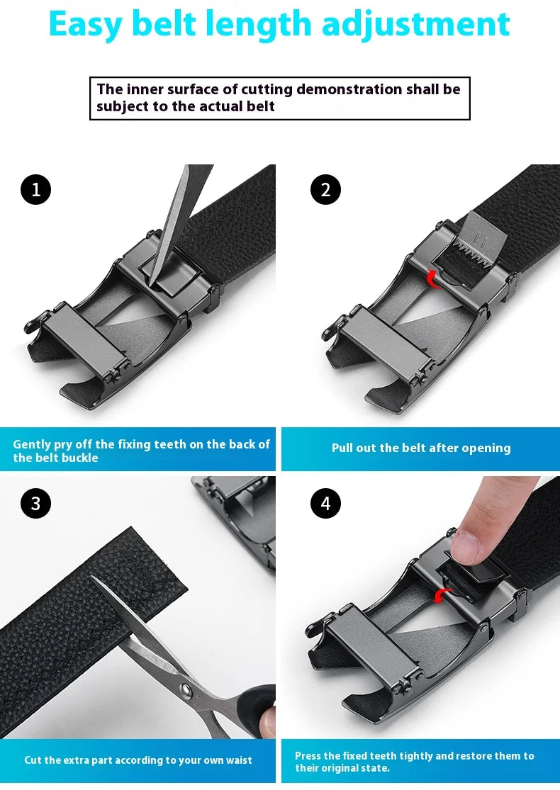 OYIFAN Men Belt Genuine Leather Belt for men Automatic belts