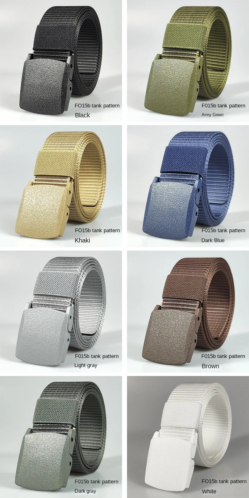Automatic Buckle Light Comfortable Non-metal  Nylon Belt for Men