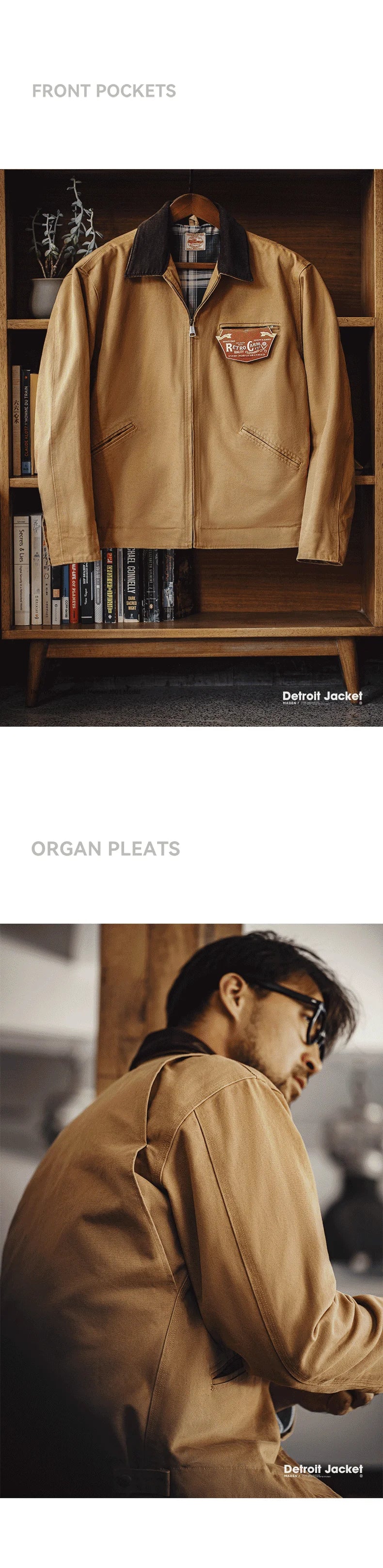 Meden Retro Canvas Detroit Hunting J001 Jacket with Heavyweight Cotton Pockets