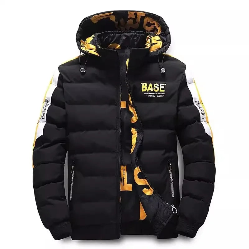 Men Autumn Winter Cotton Jacket Warm Comfortable Padded Thickened Down Jacket