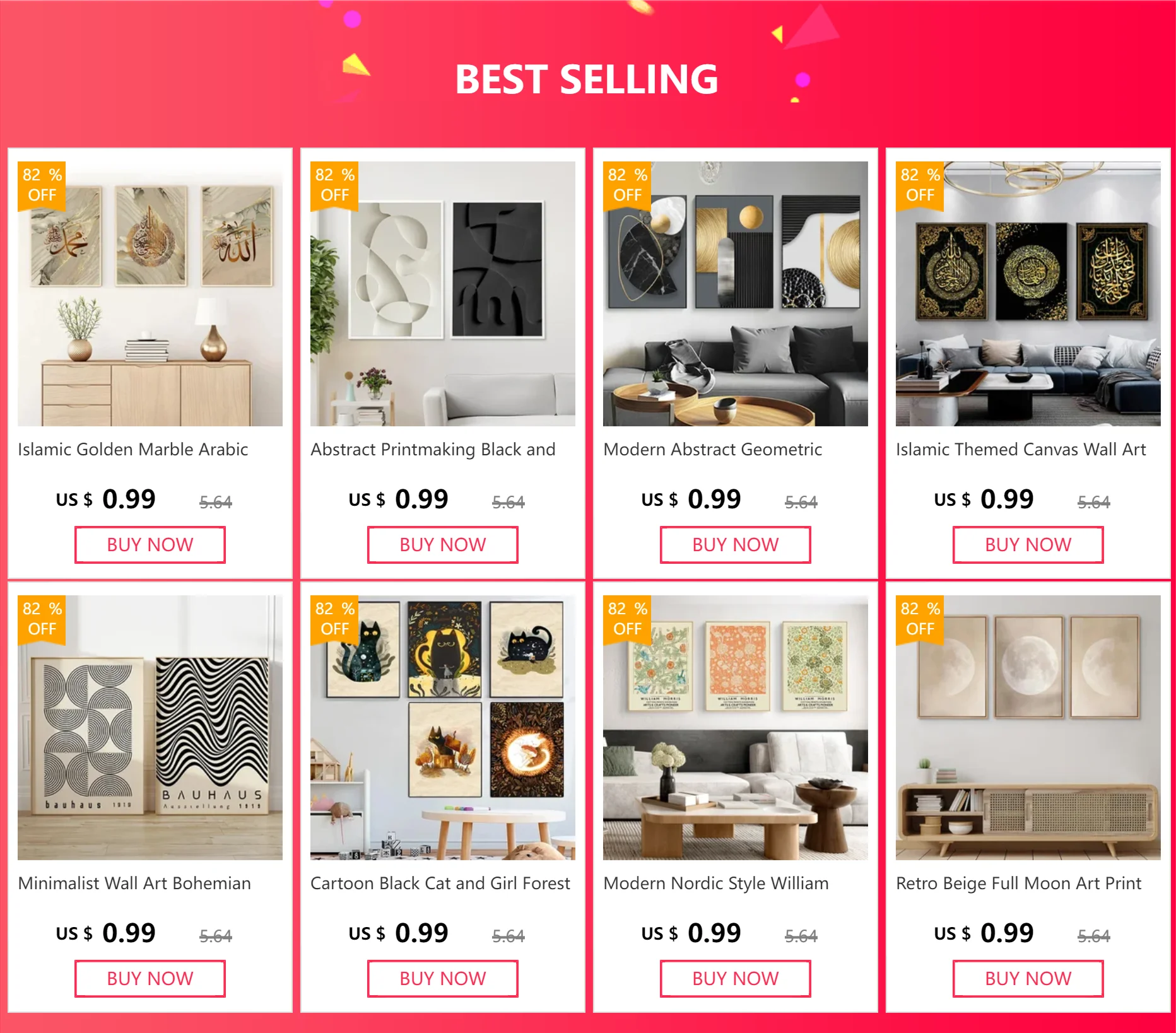 Black and White Abstract Geometric 3 Pieces/Set Luxury Wall Art Living Room Decor