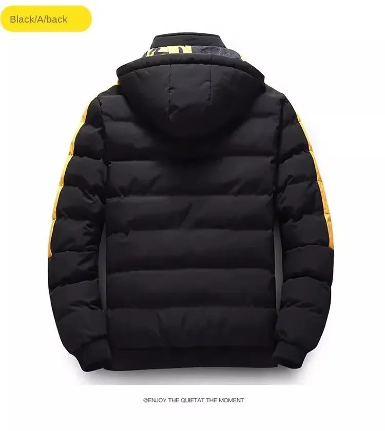 Men Autumn Winter Cotton Jacket Warm Comfortable Padded Thickened Down Jacket