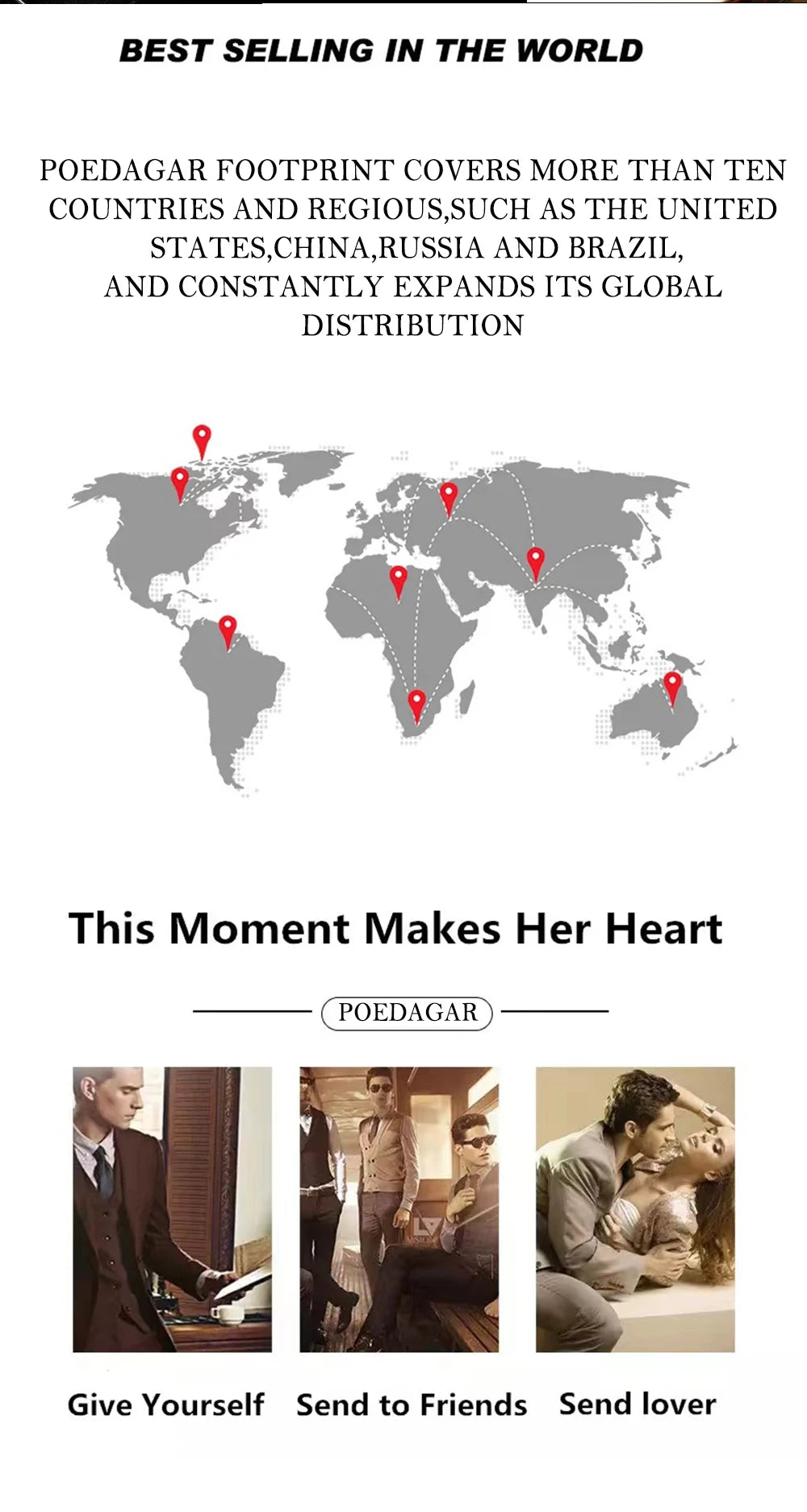 POEDAGAR Luxury Man Watch Quartz Waterproof Luminous Date Chronograph Leather