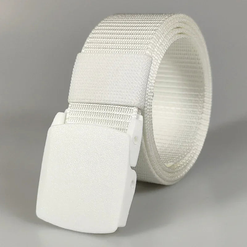 Automatic Buckle Light Comfortable Non-metal  Nylon Belt for Men