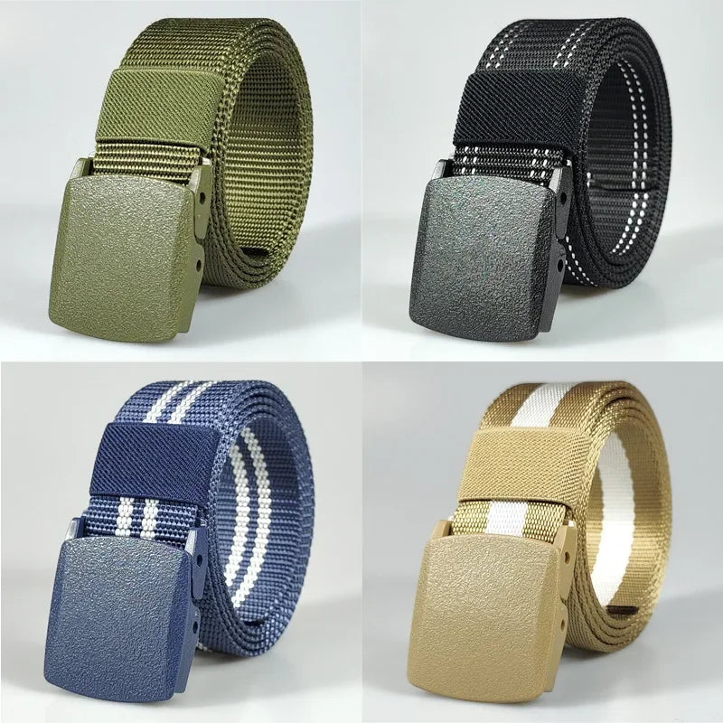 Automatic Buckle Light Comfortable Non-metal  Nylon Belt for Men