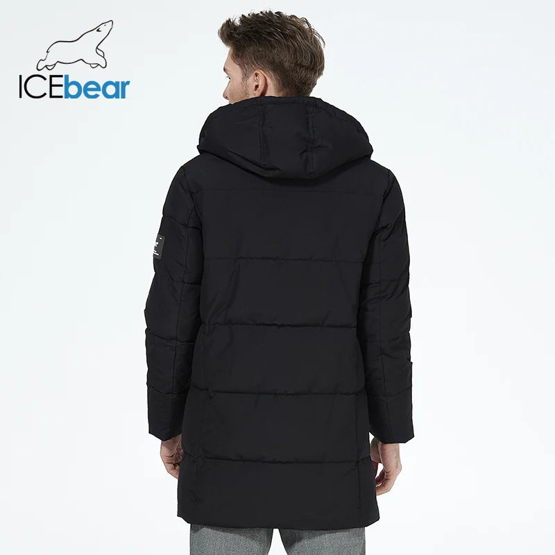 ICEbear winter jackets for men casual cotton coat mid-length Puffer parkas MWD3061D