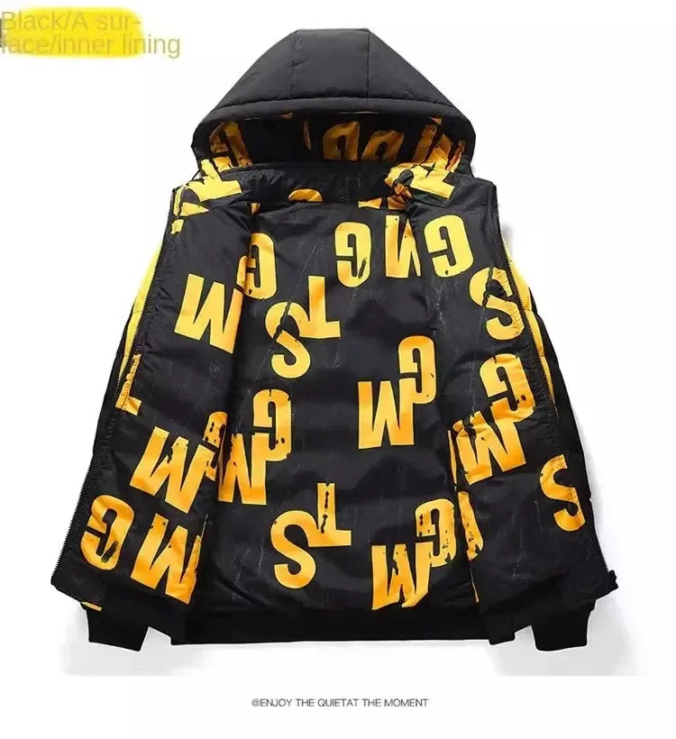 Men Autumn Winter Cotton Jacket Warm Comfortable Padded Thickened Down Jacket