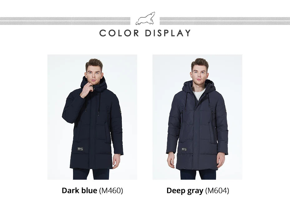 ICEbear winter jackets for men casual cotton coat mid-length Puffer parkas MWD3061D